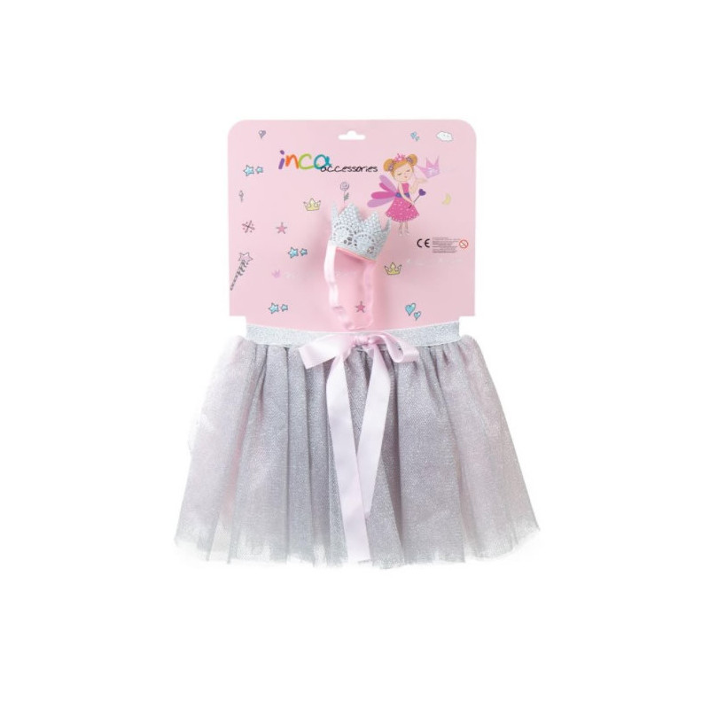 Inca Silver Tutu + Ribbon With Crown