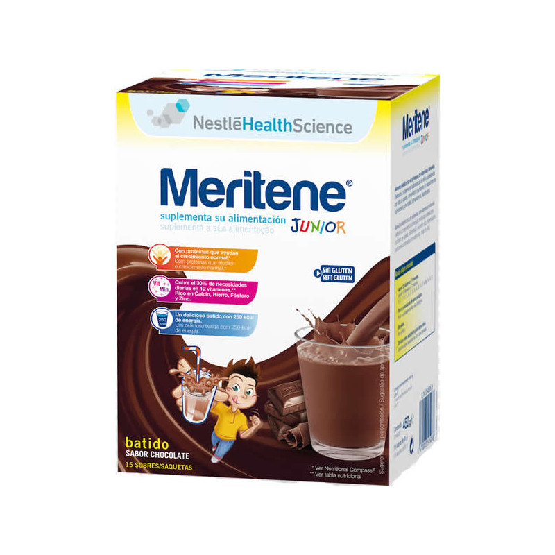 Meritene Junior Batidos Sabor Chocolate 15 Sobres