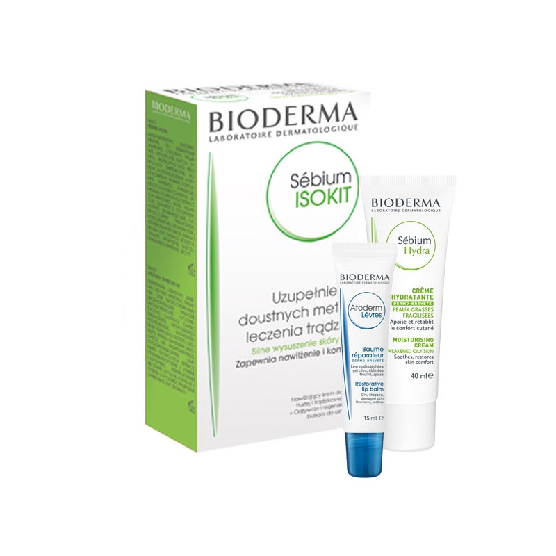 Bioderma Sebium Isokit Crema 40ml Balsamo Labial 15ml