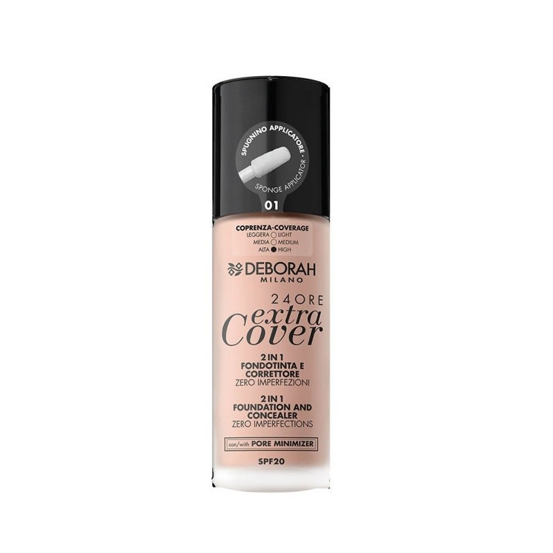 Deborah Milano 24 Ore Extra Cover 2 In 1 Spf20 01 30ml