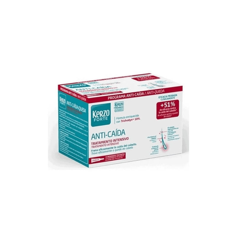 Kerzo Tratamiento Intensivo Anticaída Ampollas 14 x 5ml