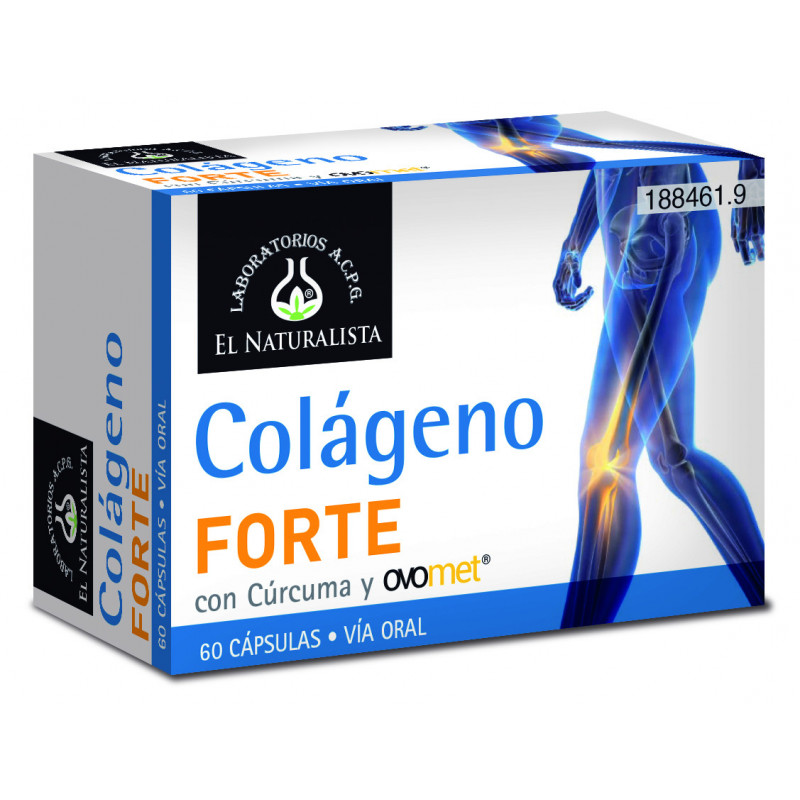 El Natural Colageno Forte Con Curcuma y Ovomet 60 Capsulas