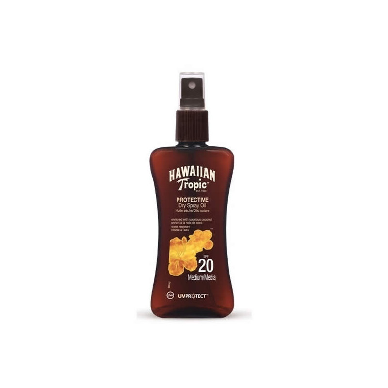 Hawaiian Tropic Protective Dry Spray Oil Spf20 Medium 200ml