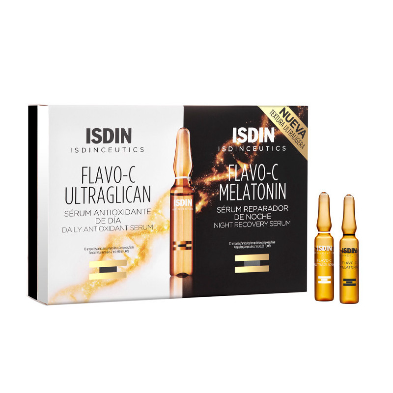 Isdin Isdinceutics Flavo-C Melatonin + Ultraglican 20 Ampolla