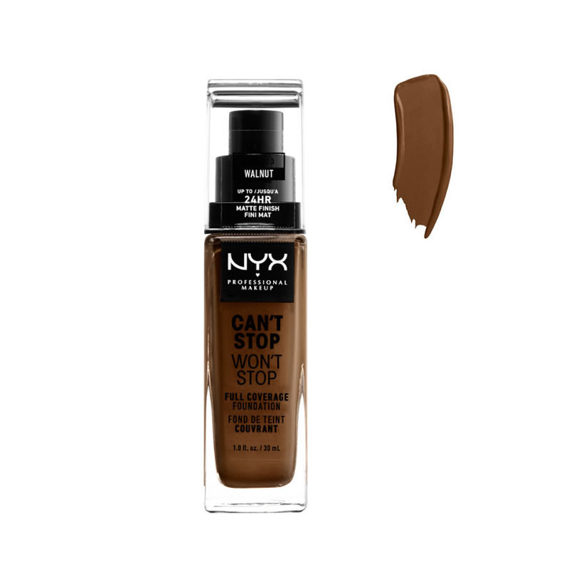 Nyx Can´t Stop Won´t Stop Full Coverage Foundation Walnut 30ml