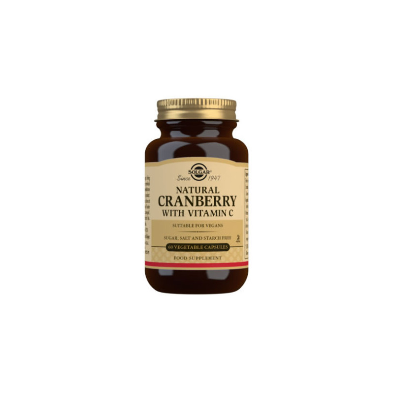 Natural Cranberry with Vitamin C Vegetable Capsules - Pack of 60