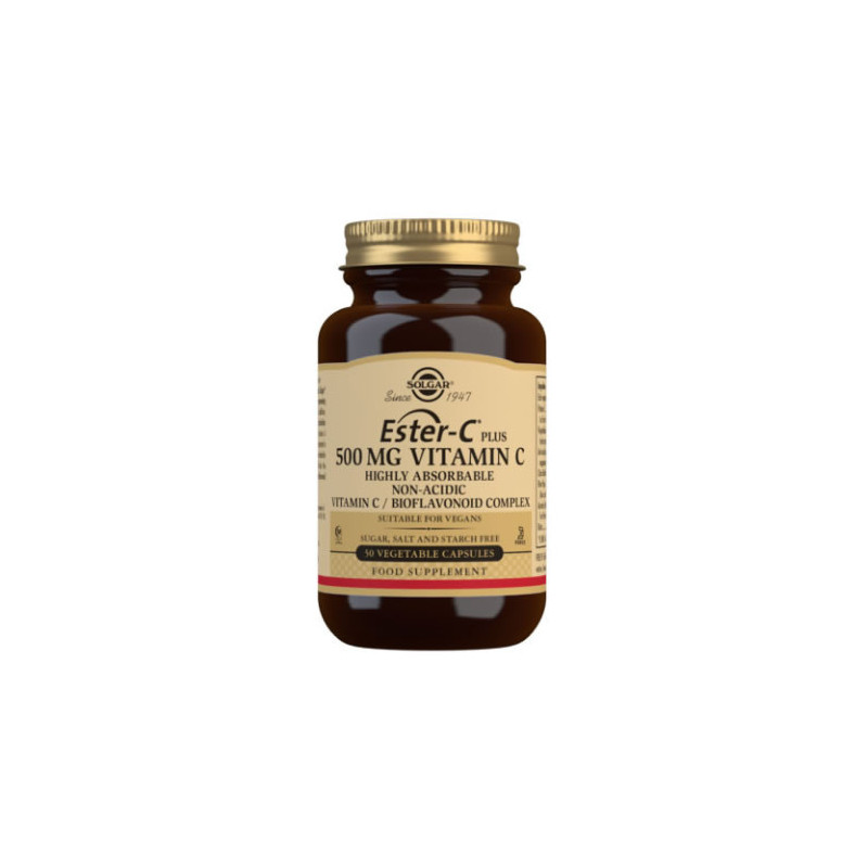 Solgar Ester-C Plus 500 mg Vitamin C Vegetable Capsules - Pack of 50