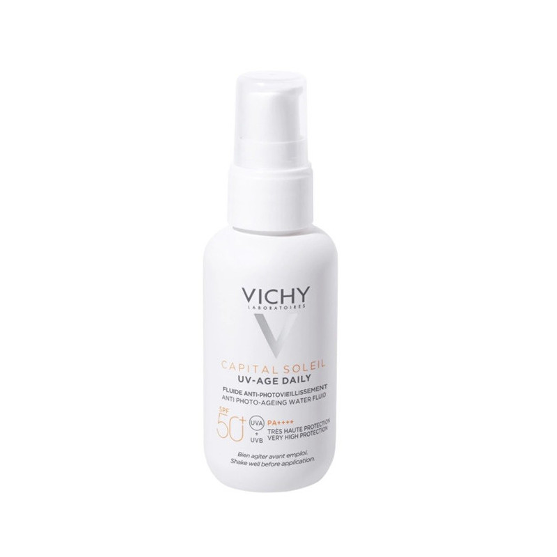 Vichy Capital Soleil Uv-Age Daily SPF50+ Water Fluid Antifotoaging 40ml