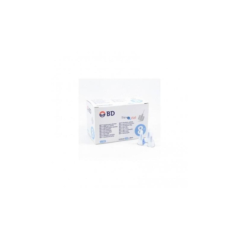 Bd Aguja Para Plumas Thin Wall 0,25 X 8 Mm 100 Unidades Becton Dickinson