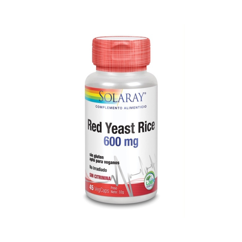 Solaray Red Yeast Rice 600mg 45 Vcaps