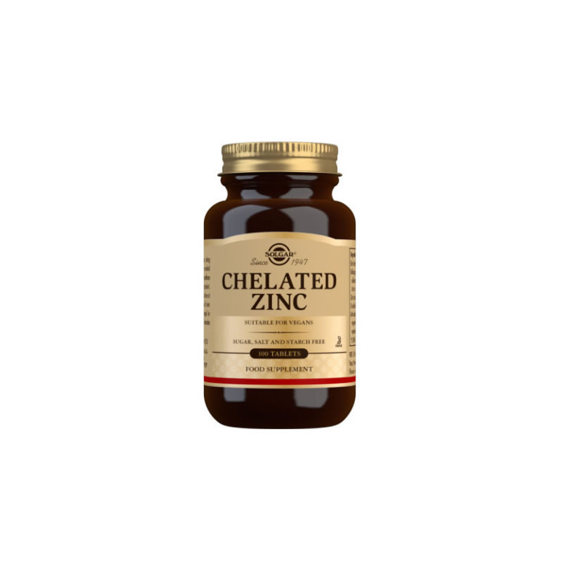 Solgar Chelated Zinc Tablets - Pack of 100