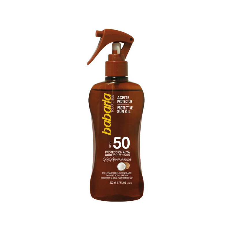 Babaria Coconut Protective Sun Oil Spf50 200ml
