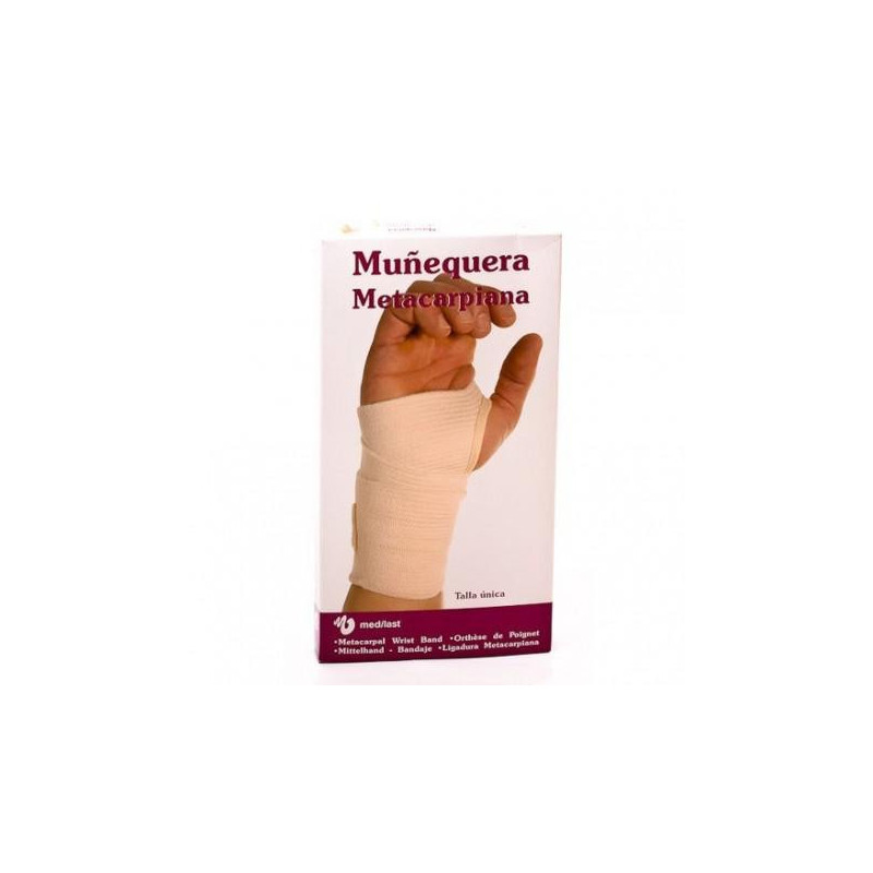Muñequera Medilast Metacarpiana De Velcro Blanca