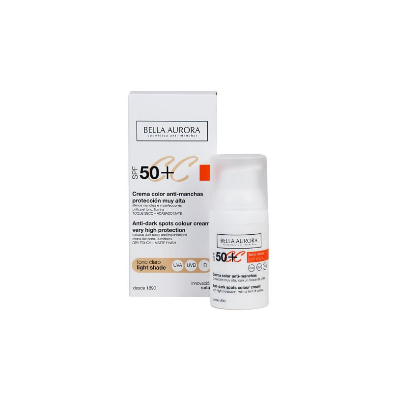 Bella Aurora CC Anti-Spot Cream Spf50 Light Tone 30ml