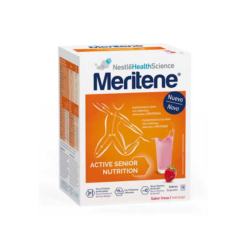 Meritene Active Senior Nutrition Batido Sabor Fresa 15 Sobres