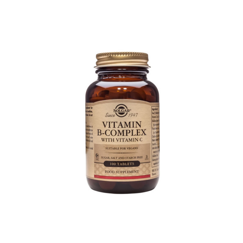 Solgar Vitamin B-Complex with Vitamin C Tablets - Pack of 100