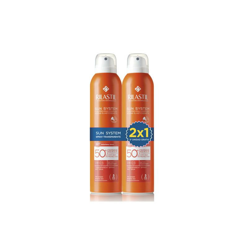 Rilastil Sun System Transparent Spray Wet SkinSPF 50+ 2x200ml