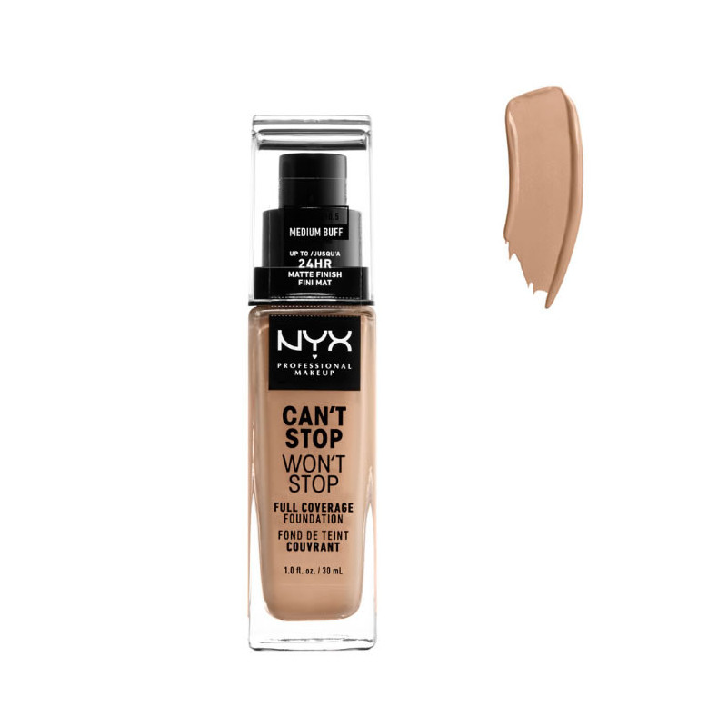 Nyx Can´t Stop Won´t Stop Full Coverage Foundation Medium Buff 30ml