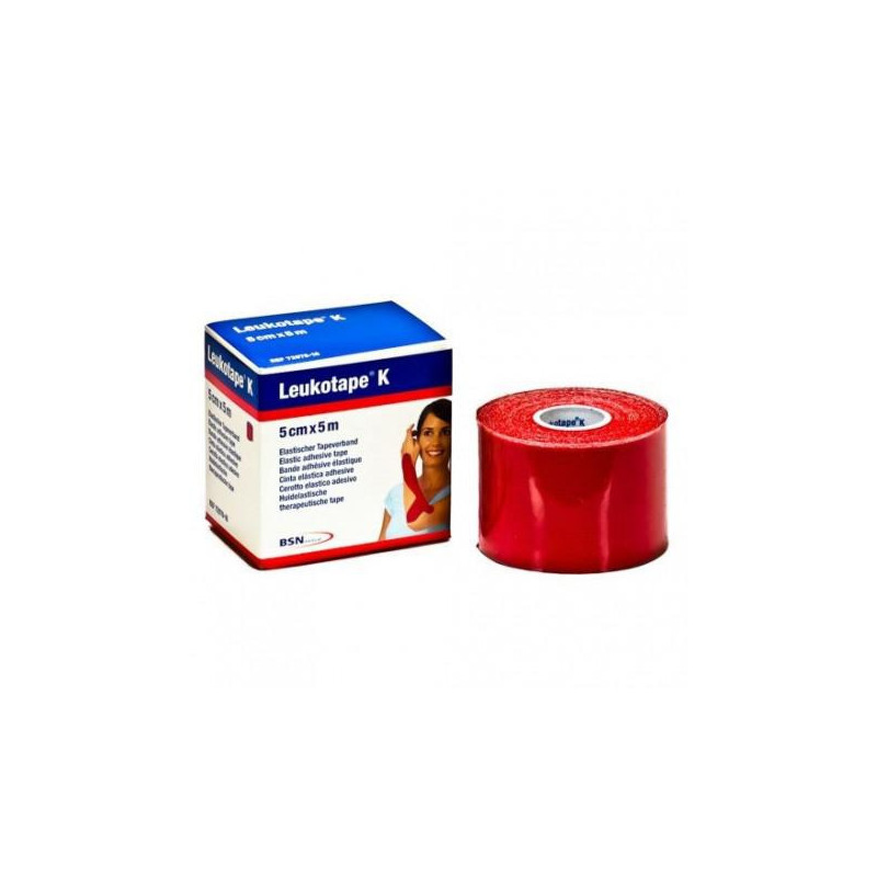 Leukotape K Venda Elástica Adhesiva Color Rojo 5 Cm X 5 M Bsn Medical