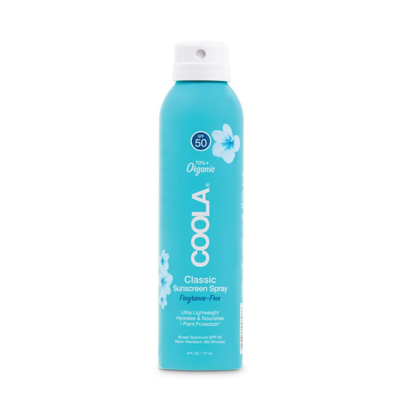 Coola Classic Body Organic Sunscreen Spray Spf50 Fragrance Free 177ml